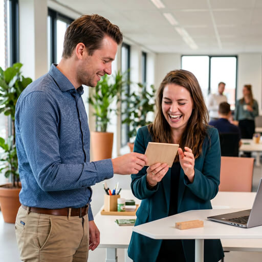 Cadeau voor afscheid collega