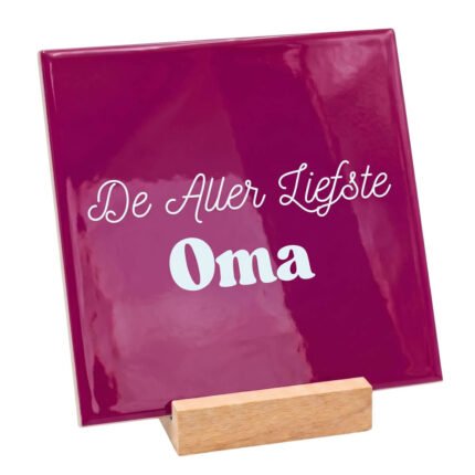 Teksttegel allerliefste oma