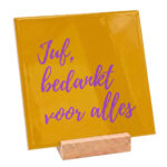 Teksttegel juf, bedankt voor alles